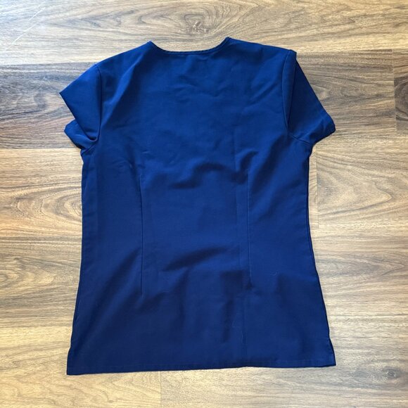 Figs Casma Three-Pocket Scrub Top Womens Small Navy Medical Uniform - Picture 4 of 4